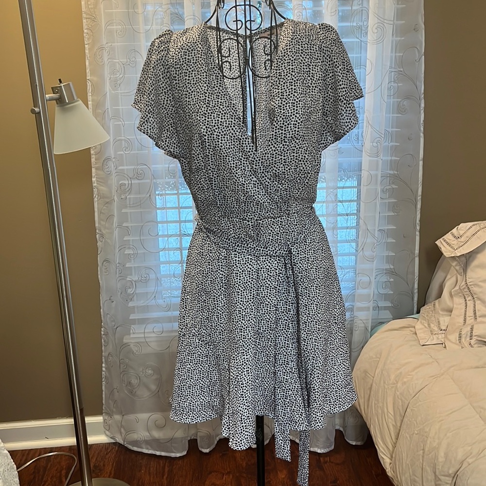 Francesca flutter sleeve and hem dress